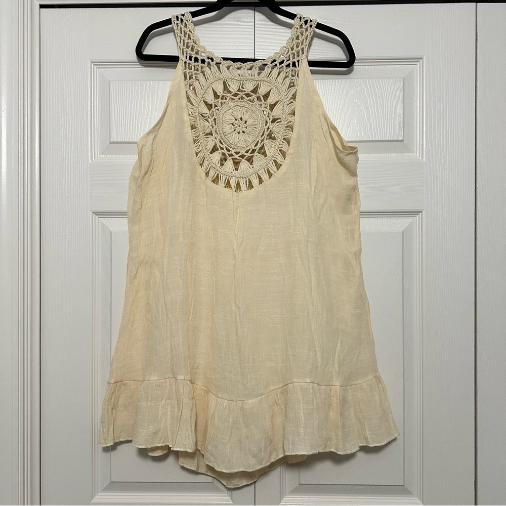 SHEIN Cream‎ Crochet Women's Swim Cover-Up Size XL NWOT - Picture 2 of 6